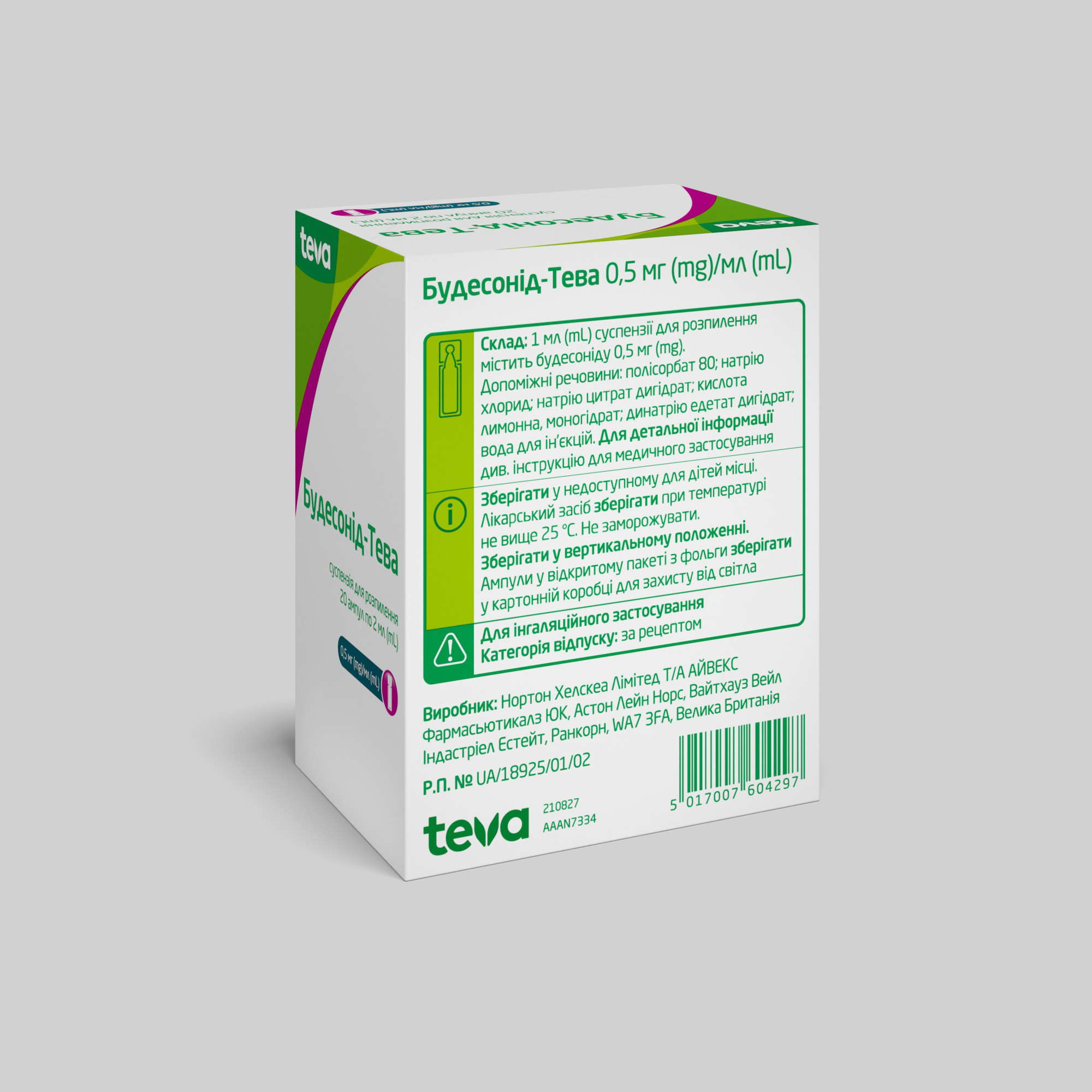 Будесонід-Тева: інструкція, показання, спосіб застосування
