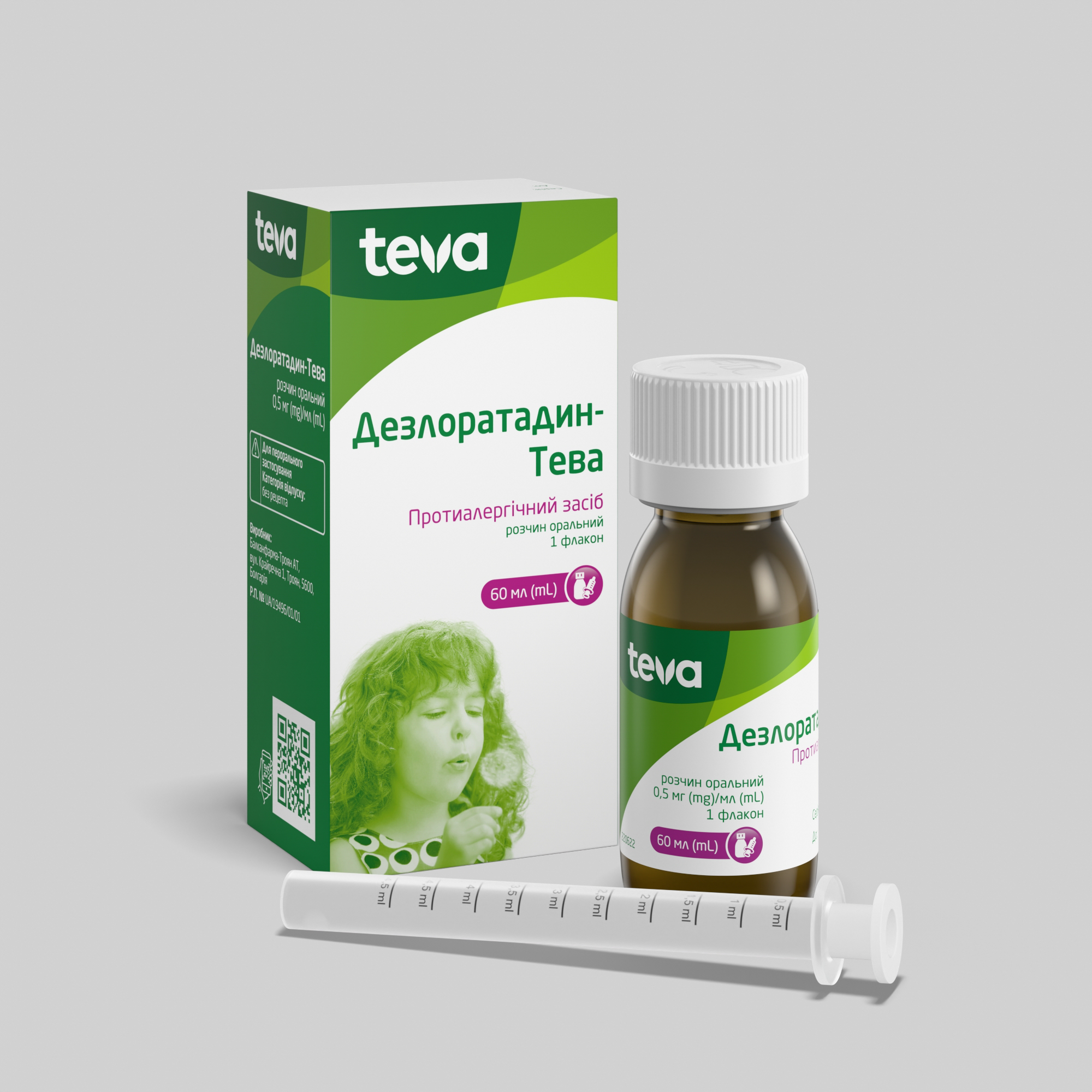 Дезлоратадин-Тева розчин оральний: інструкція, показання