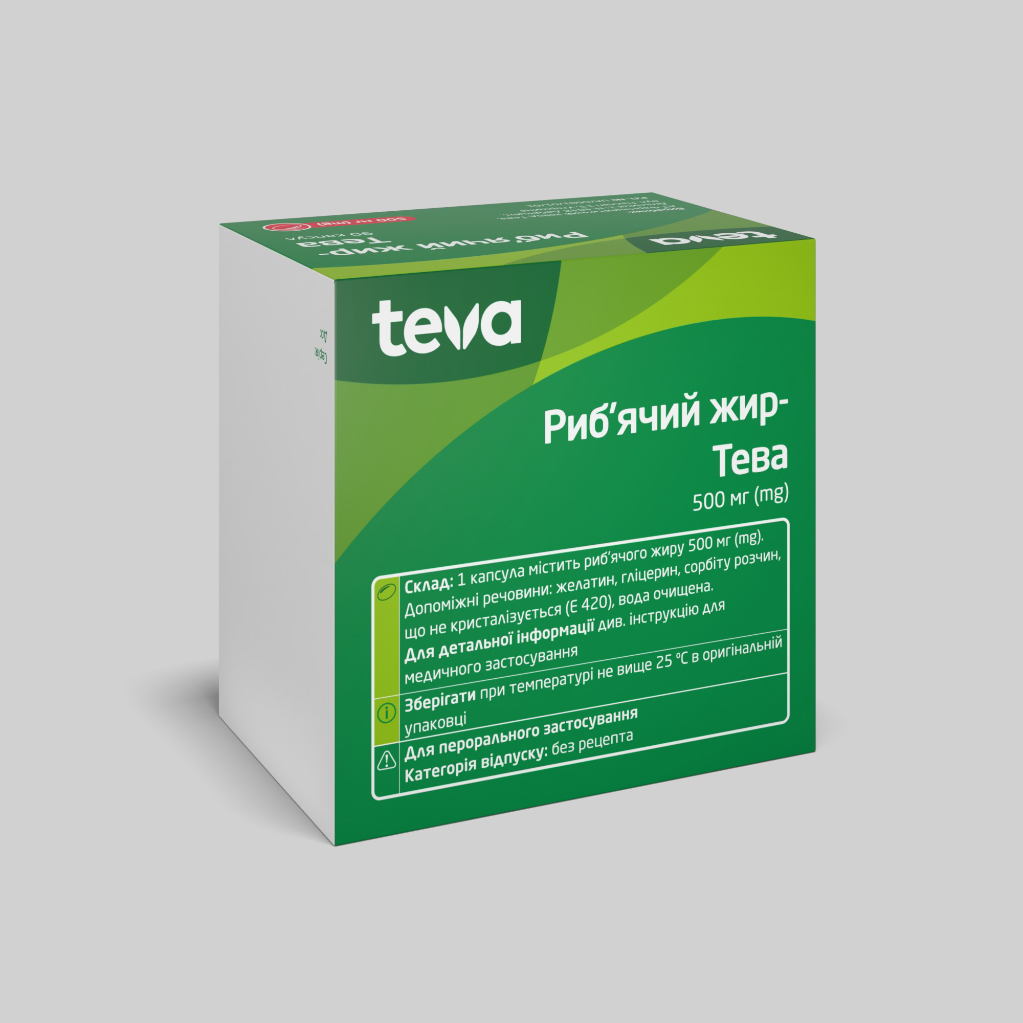 Риб'ячий жир-Тева: інструкція, показання, спосіб застосування
