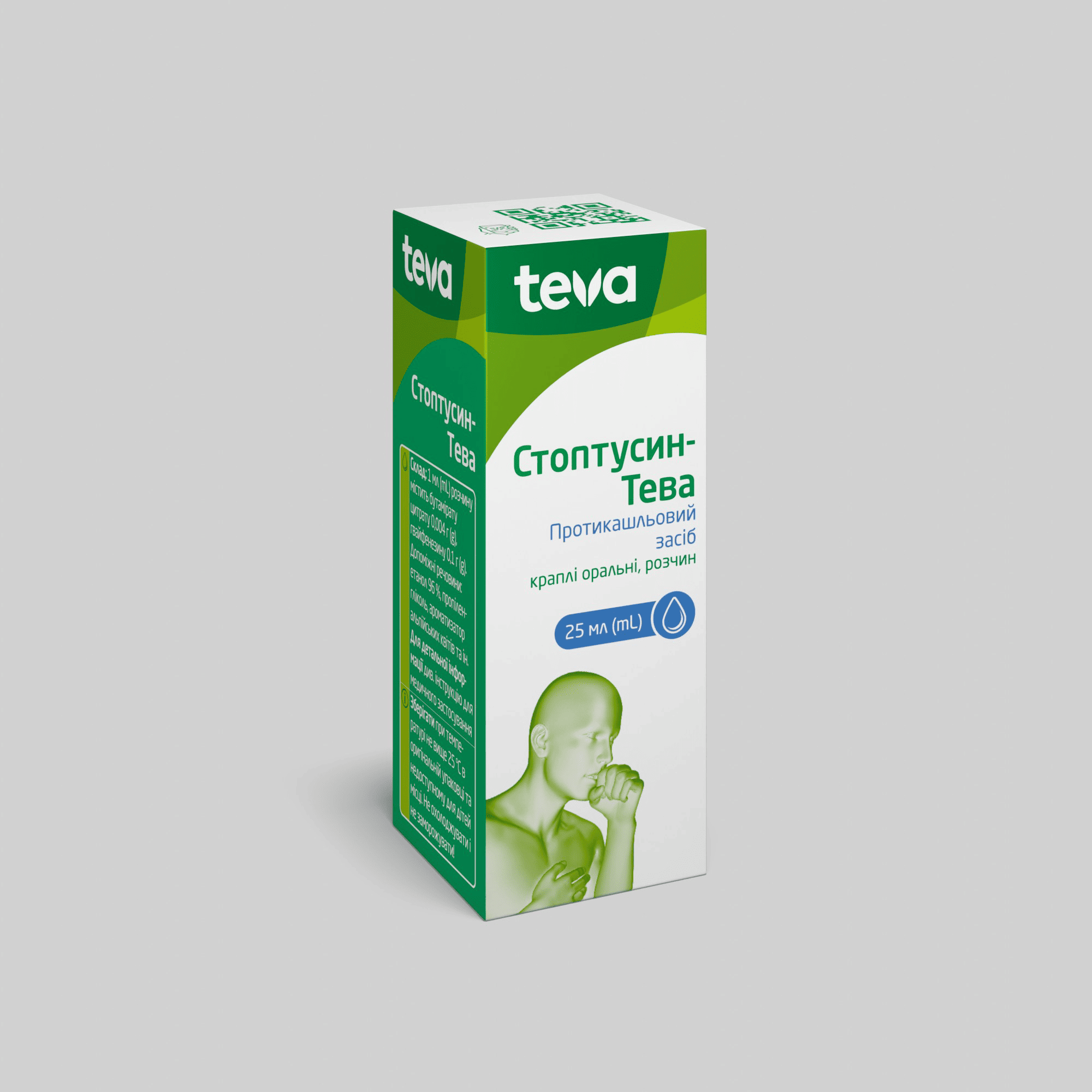 Стоптусин-Тева краплі оральні: інструкція, показання