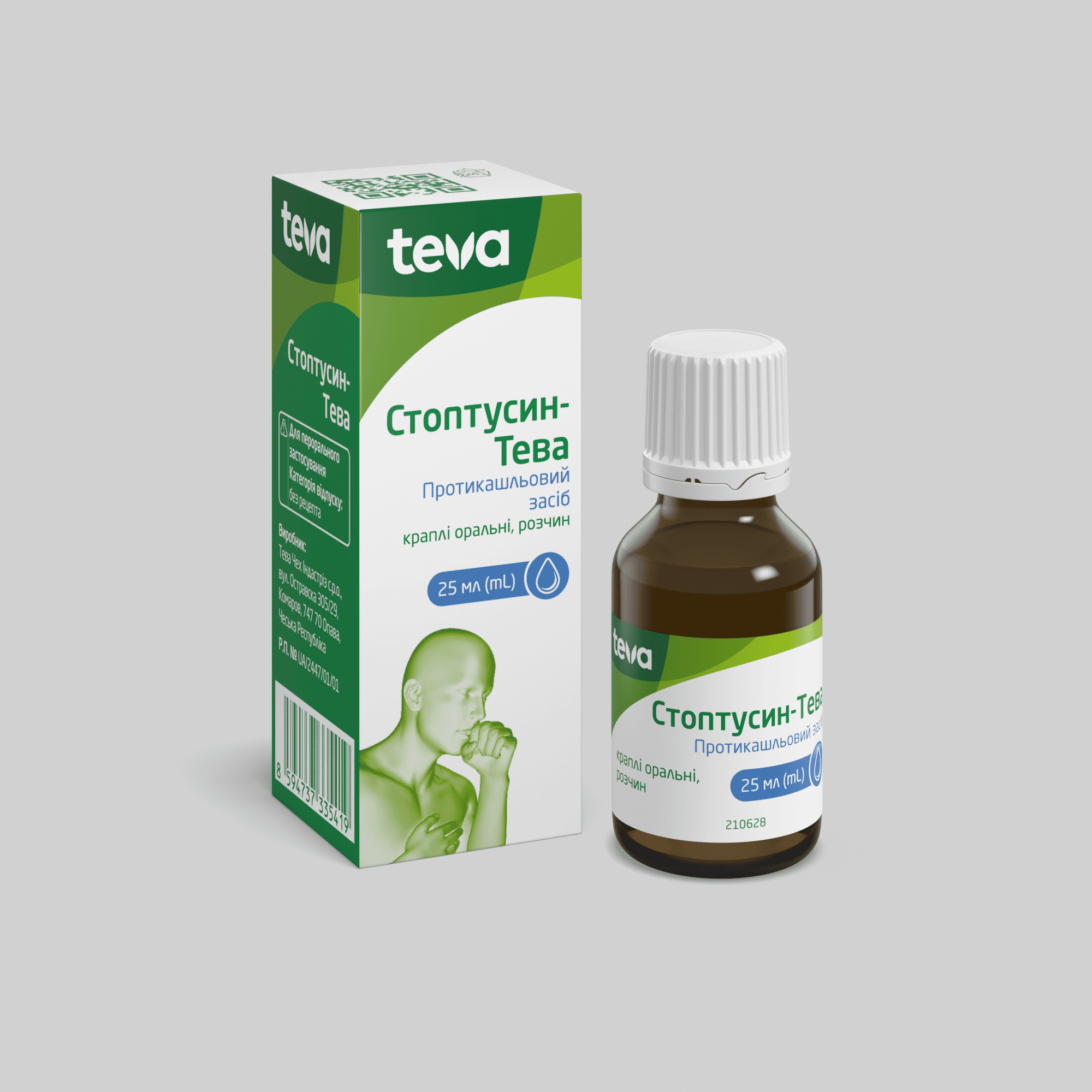 Стоптусин-Тева краплі оральні: інструкція, показання